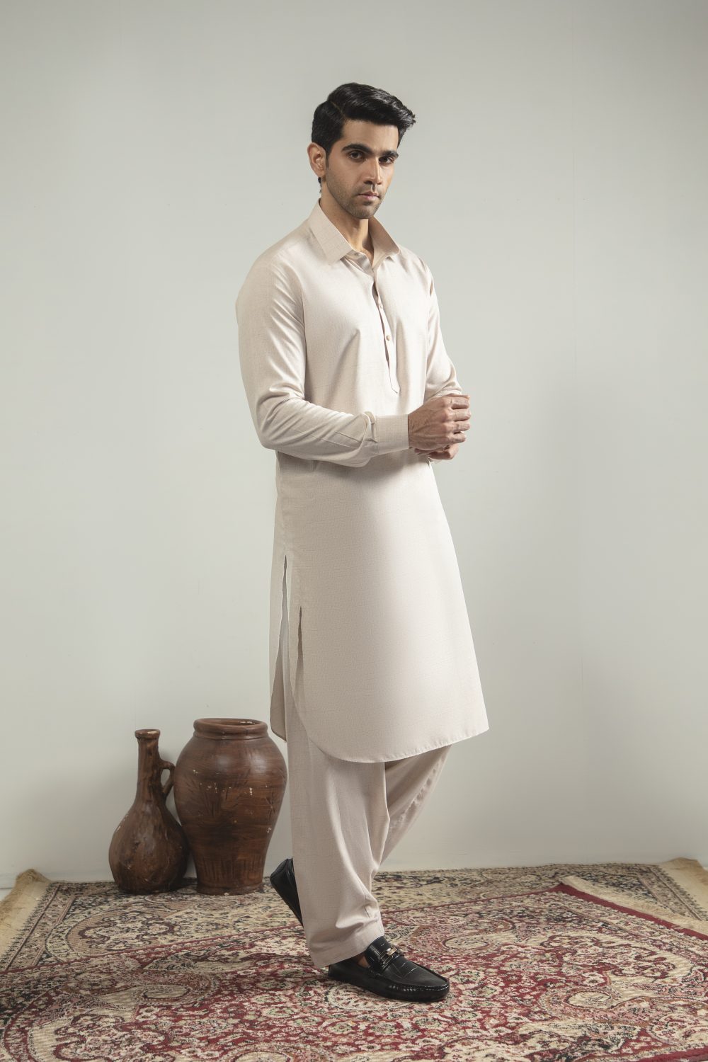 Shalwar Kameez (Khaki Pink)