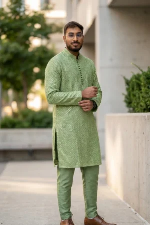 Heavy Kurta Pajama- Green