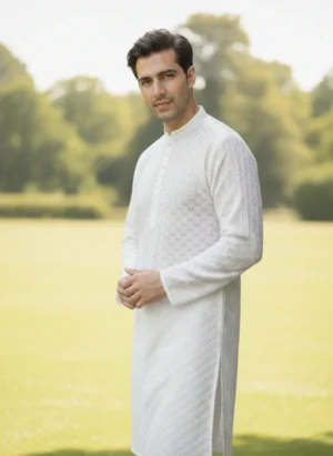 Kurta with White Pajama- White
