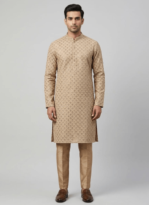 Kurta With Straight Pajama Gold